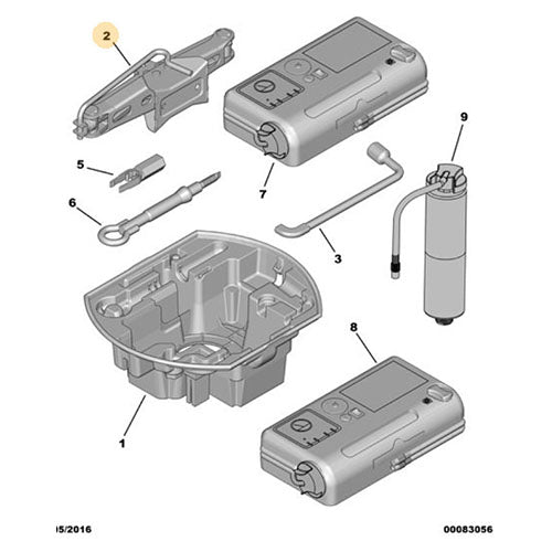 Wheel Jack - Citroen C3 Picasso | 672599