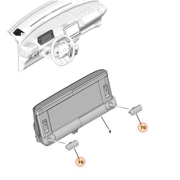 Genuine Peugeot Instrumental Bolt Covers - Citroen C4 Cactus 2014-2019 | 9810313880 | 9810313880