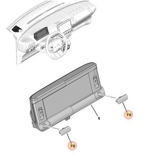 Genuine Peugeot Instrumental Bolt Covers - Citroen C4 Cactus 2014-2019 | 9810313880 | 9810313880
