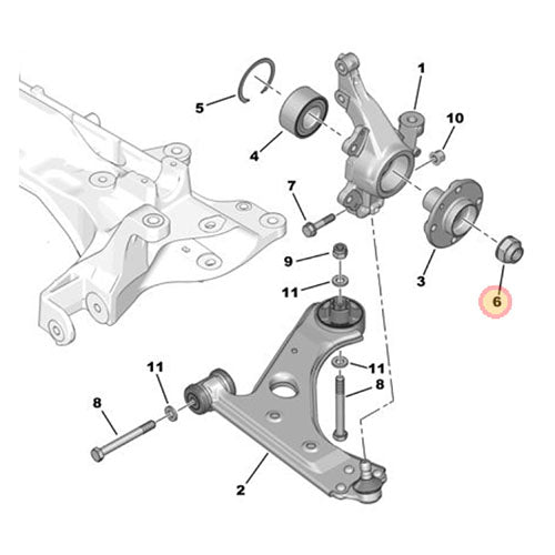 Genuine Peugeot Front Wheel Hub Nut - Citroen Nemo | 329737 | 329737