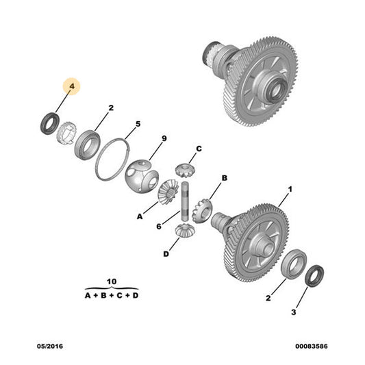 Genuine Offside Oil Seal - Peugeot 106 1996-2003 | 1623179680