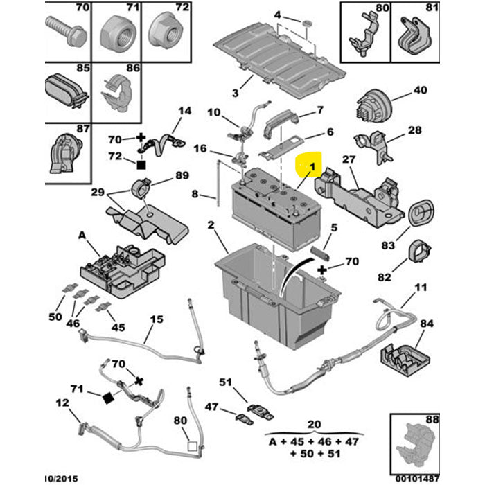 Genuine Stop Start Battery - Citroen Relay 2006 -2022  | 1638153480
