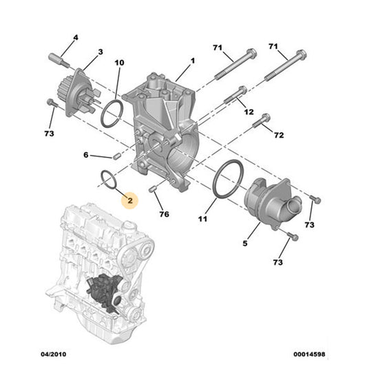 Genuine Water Pump Seal - Peugeot 206 1998-2003 | 593360