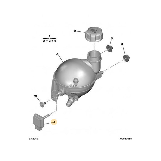 Genuine Coolant Level Detector - Peugeot 206 2003-2009 | 1306F0