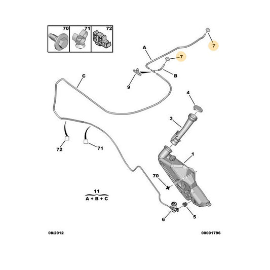 Genuine Washer Jet - Peugeot 206 2003-2009 | 6438AV