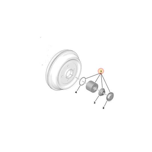 Genuine Rear Hub Bearing Kit - Peugeot 207 | 374890