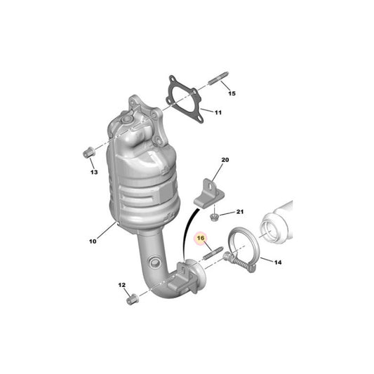 Genuine Catalytic Converter Bolt - Peugeot 208 2012-2019 | 021215