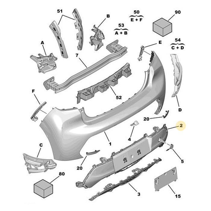 Genuine Rear Bumper Skirt - Peugeot 208 2019-2021 | 16497974XY