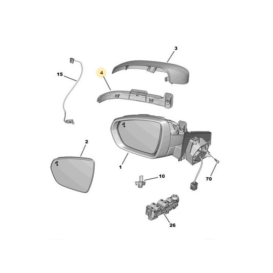 Genuine Side Flash Unit - Peugeot 3008 2016-2020 | 1618048680