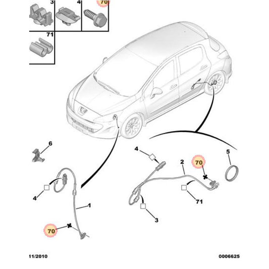 Genuine Front Abs Sensor Fixing Bolt - Peugeot 308 2008-2013 | 692297