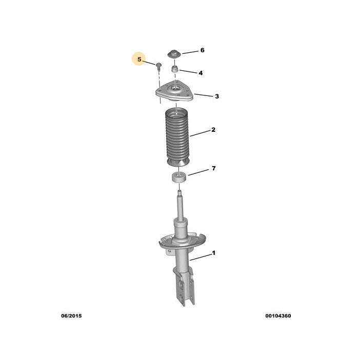 Genuine Shock Absorber Bracket Bolt - Peugeot 308 2013-2020 | 9674550680