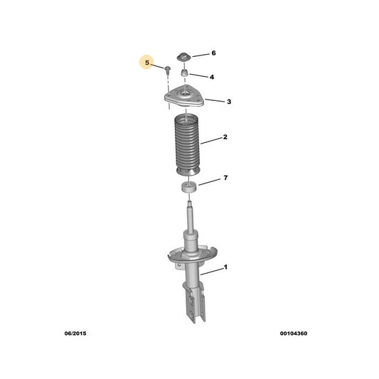 Genuine Shock Absorber Bracket Bolt - Peugeot 308 2013-2020 | 9674550680