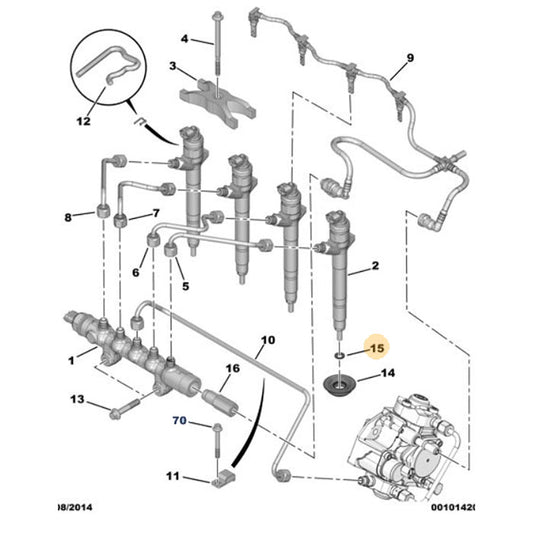 Genuine Injector Washer - Peugeot Boxer | 1565AH