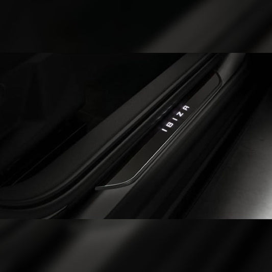 Genuine 5 Door Black Illuminated Door Sill Protectors - Seat Ibiza 2015 | 6J0071691C