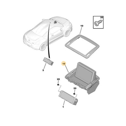 Genuine Multimedia Display - Peugeot RCZ 2009-2015 | 98045605ZD