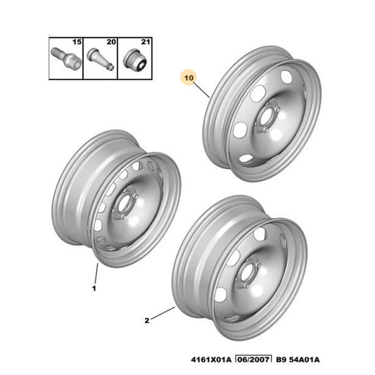 Genuine Space Saver Wheel - Peugeot Partner | 5401T5