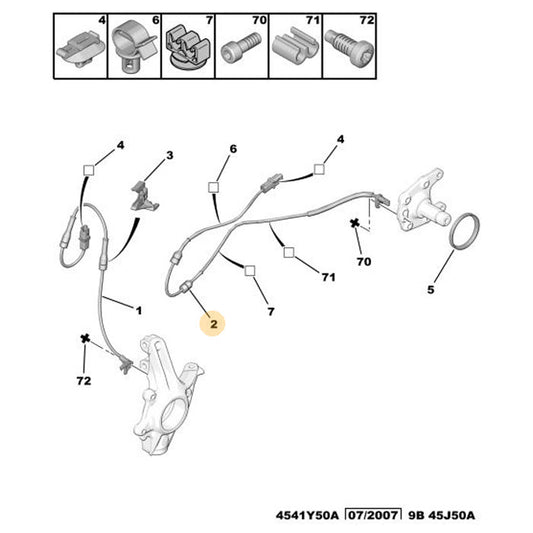 Genuine Rear Abs Sensor - Peugeot Partner | 9813764880