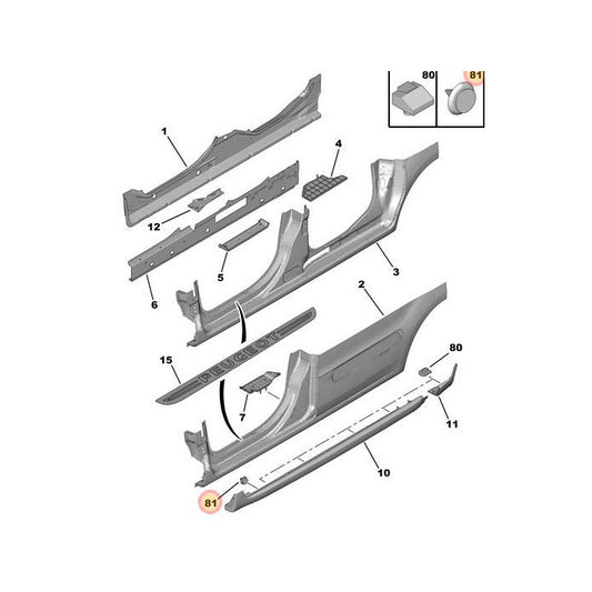 Genuine Body Fixing Clip - Peugeot Partner | 6991S6