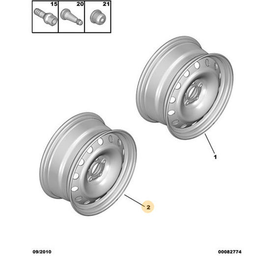 Genuine Steel Wheel - Peugeot Expert | 5401R1
