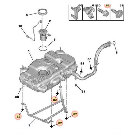 Genuine Fuel Tank Bolt - Peugeot Expert | 1507G2