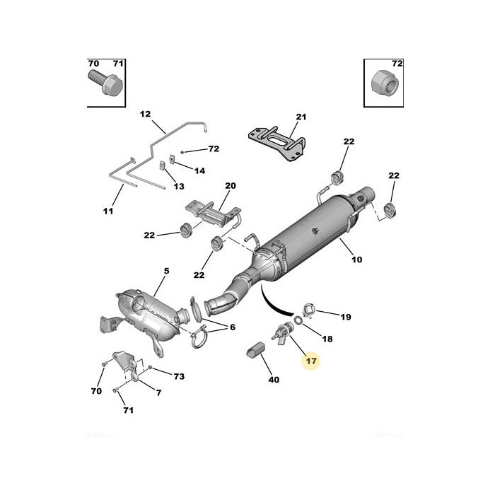 Genuine Catalytic Fluid Injector - Peugeot Expert | 9801187080
