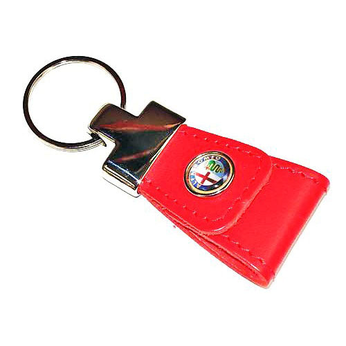 Genuine Red Leather Key Ring - Alfa Romeo | 46003990