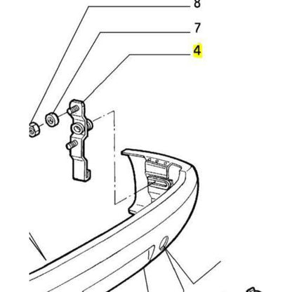 Genuine Rear Bumper Bracket - Alfa Romeo GTV / Spider | 60587104