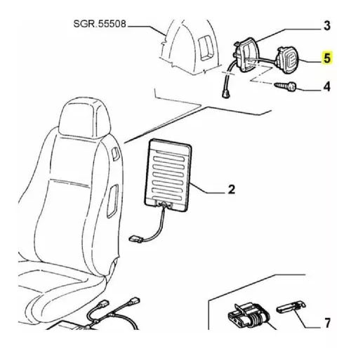 Genuine Right Hand Seat Handle and Cable - Alfa Romeo GT / 147 | 185024060