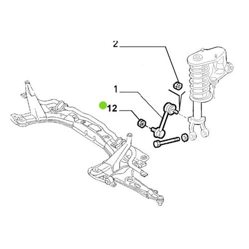 1x Genuine Front Suspension Bottom Drop Link Nut - Alfa Romeo 147 | 12577211