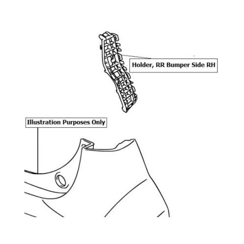 Genuine Rear Right Bumper Side Holder - Suzuki Splash | 71822-51K00-000