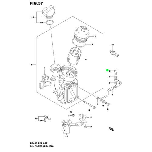1x Genuine Oil Filter Bolt - Suzuki Swift | 13948-85E10-000