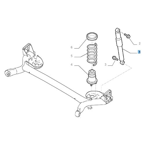 1x Genuine Rear Left Shock Absorber - Fiat 500X | 52151120