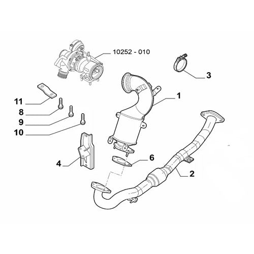 1x Genuine Exhaust Clamp - Fiat | 51869672