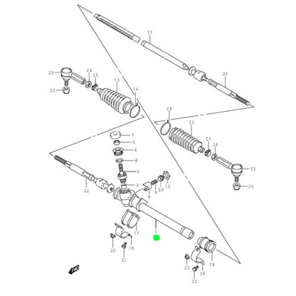 Genuine Case Steering Gear - Suzuki Wagon | 48510-83E10-000