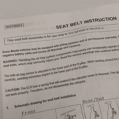 Genuine Mazda Belt 'A' Rr Sea | C23557820B10