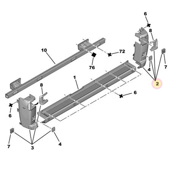 Genuine Peugeot Rear Bumper Overrider (Drivers Side) - Peugeot Boxer | 1637185280 | 1637185280