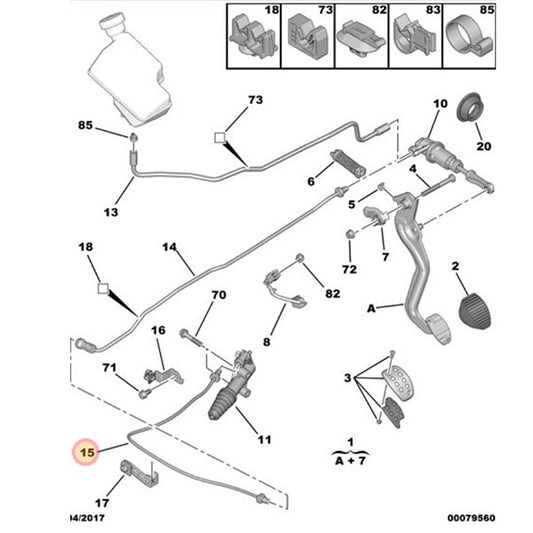 Slave Cylinder Pipe - Citroen Ds3 | 9800443880