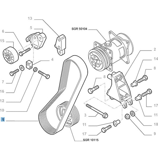 Poly-V Belt - Alfa Romeo | 71753866