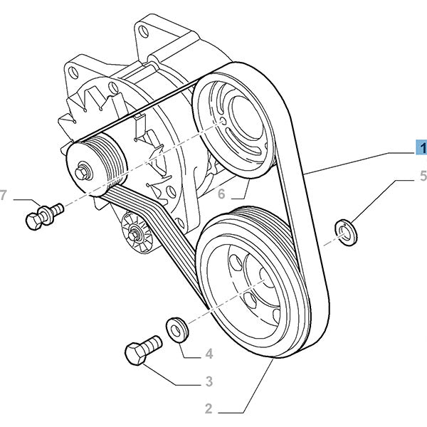 Poly-V Belt - Fiat | 504171190