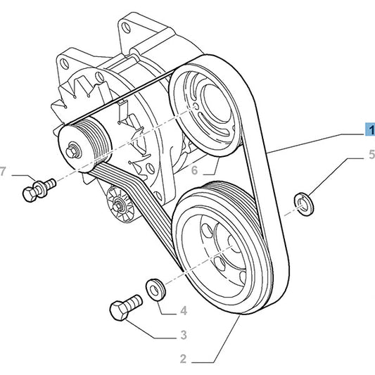 Poly-V Belt - Fiat | 504171190