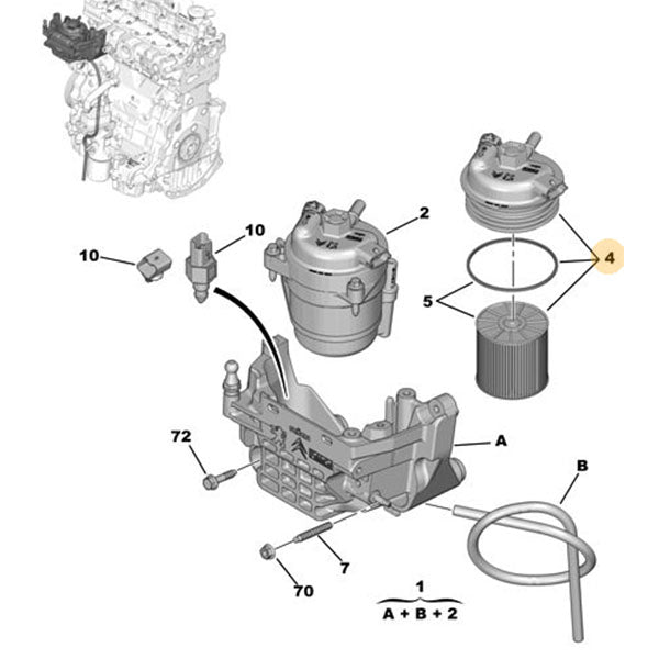 Genuine Peugeot Seal Cartridge Cover Kit - Peugeot 308 Ii | 9801116380 | 9801116380