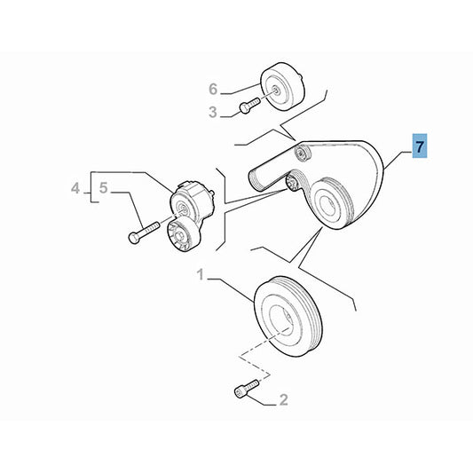 Poly-V Belt - Alfa Romeo | 46354609
