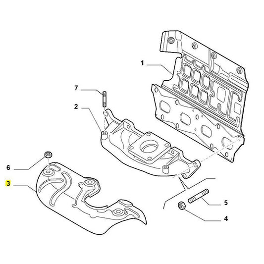Heat Shield, Exhaust Manifold - 500 Abarth | 55218947