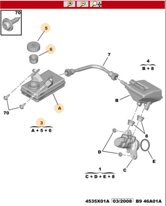 Brake Fluid Reservoir - Citroen Berlingo 2008-2012 Petrol | 4635C3