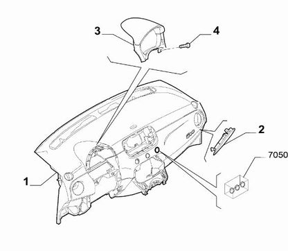 Genuine Driver Side Centre Console Frame - Fiat 500 2015- | 735634707