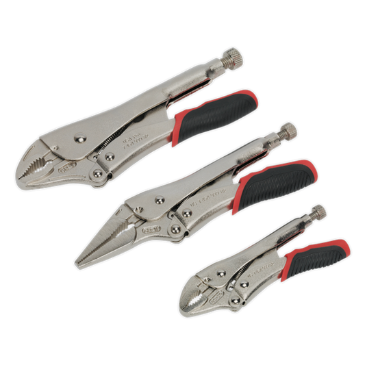 Sealey Locking Pliers Set 3Pc Quick R | AK6863