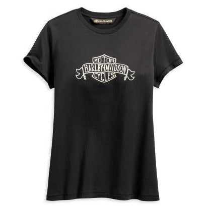 Harley Davidson - Women's Distressed Banner Logo Tee | 96186-20VW/002L