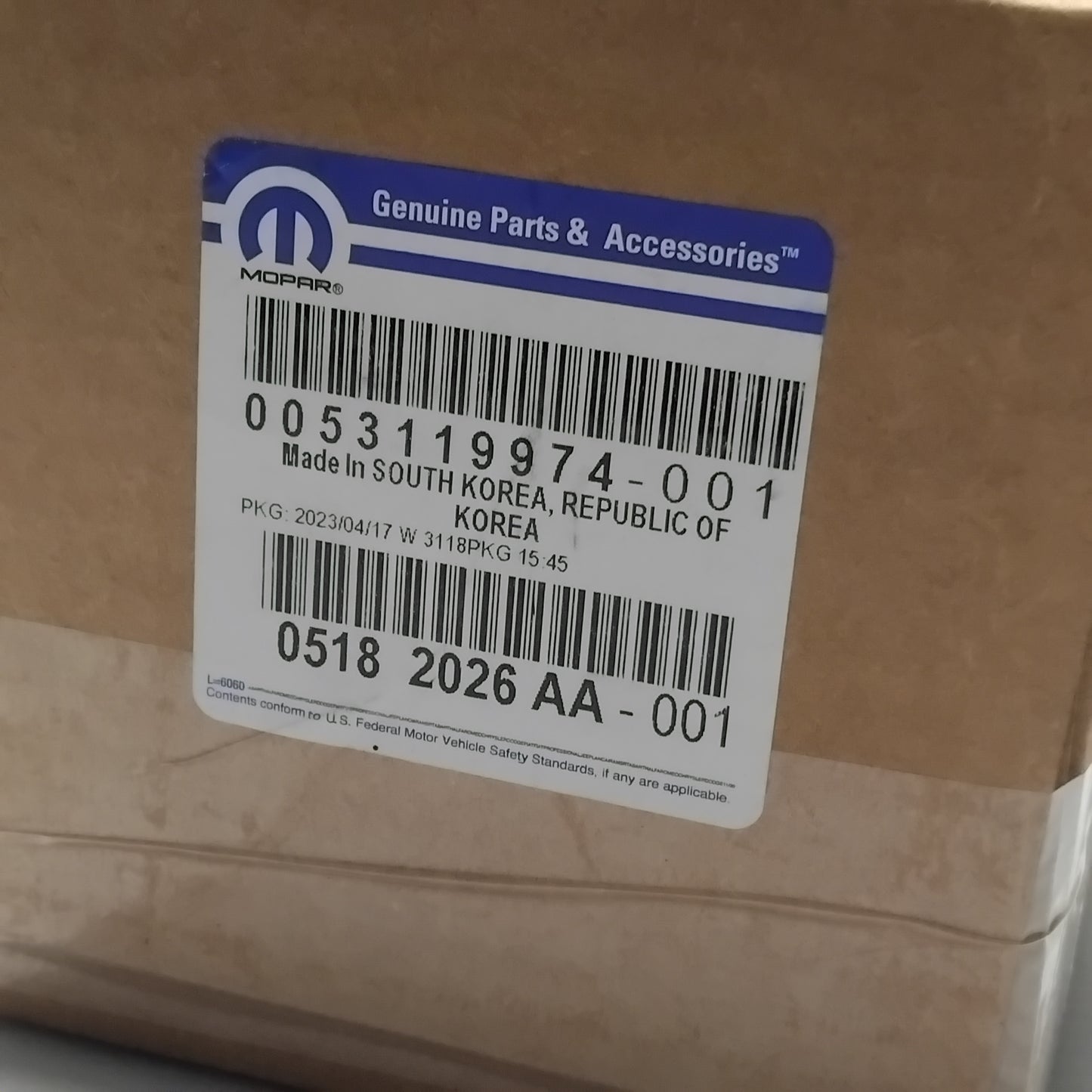 Genuine Front Fog Lamp - Dodge / Jeep / Fiat | K05182026AA