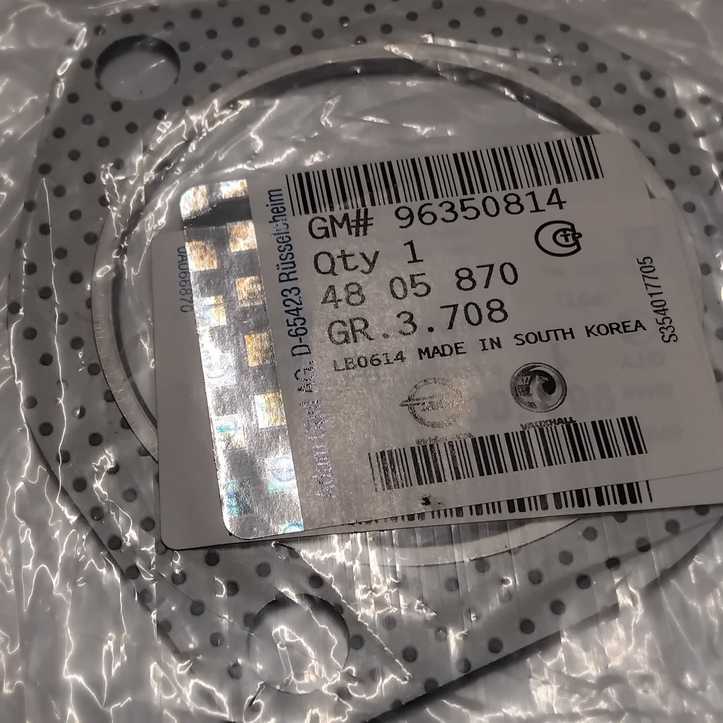 1x Genuine Exhaust Gasket - Vauxhall Antara 2007-2017 | 96350814