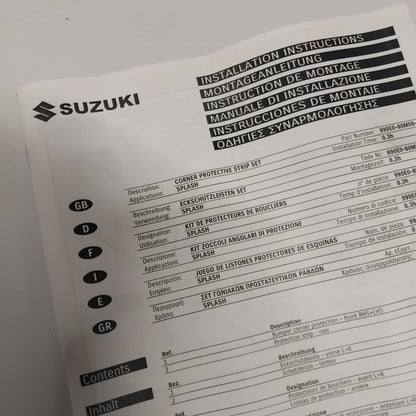 Genuine Bumper Corner Trims - Suzuki Splash 2012- | 990E0-80M06-000